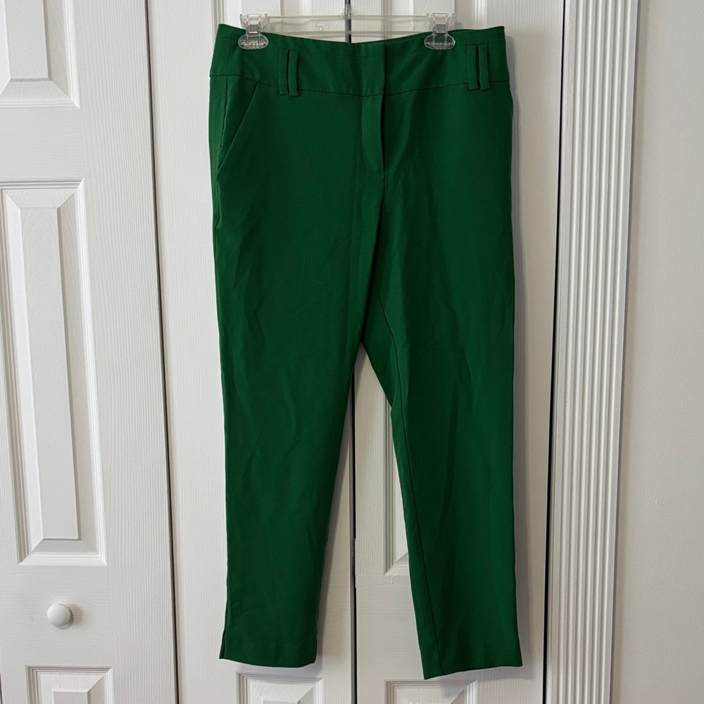 New York & Company Emerald Green Slim Ankle Pants